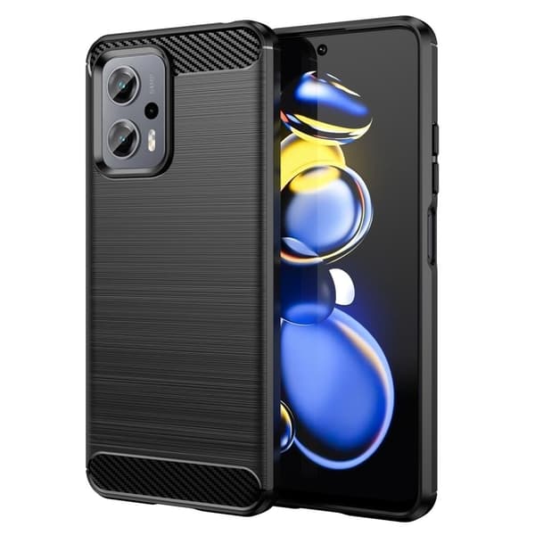 Carbon Flex Xiaomi Poco X4 GT / Xiaomi Redmi Note 11T Pro Plus / Xiaomi Redmi Note 11T Pro deksel - Svart Black