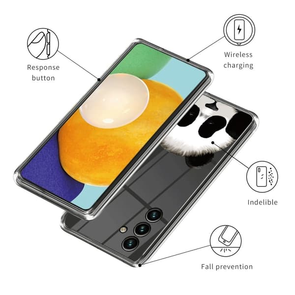 Deco Samsung Galaxy A55 cover - Sød Panda White