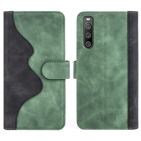Tofarget lærdeksel for Sony Xperia 10 IV - Grønn Green