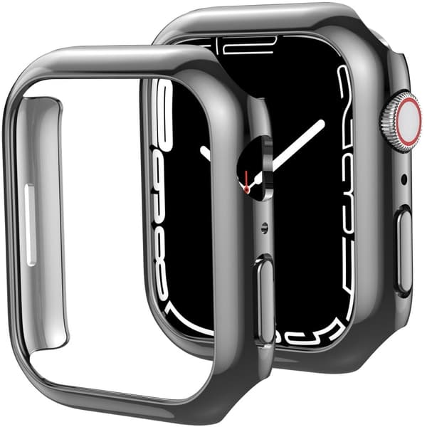 2Pcs AHASTYLE Apple Watch Series 8 (41mm) elektropladecover - Sort Black