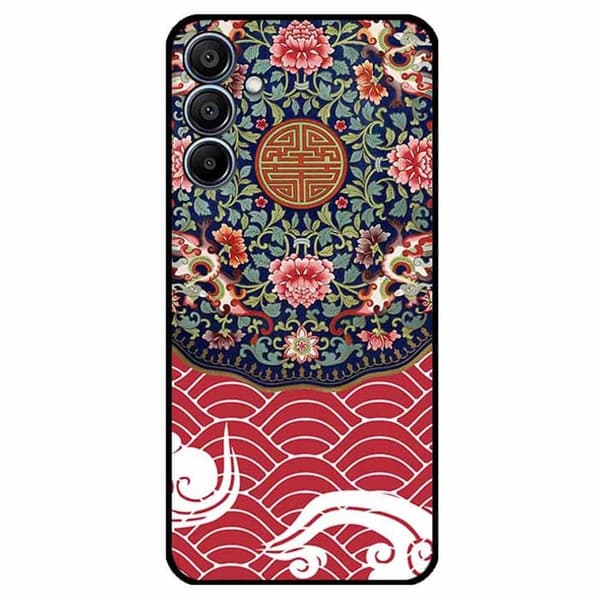 Imagine Samsung Galaxy M15 deksel - Blomsterklynge / Drage Multicolor