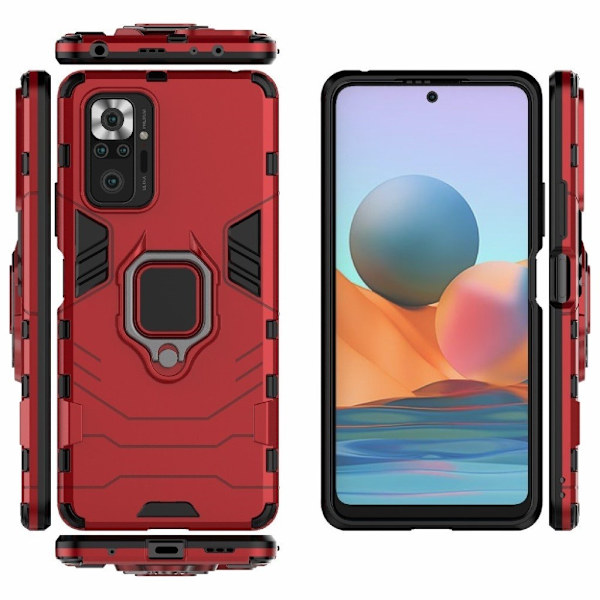 Ring Guard etui - Xiaomi Redmi Note 10 Pro - Rød Red