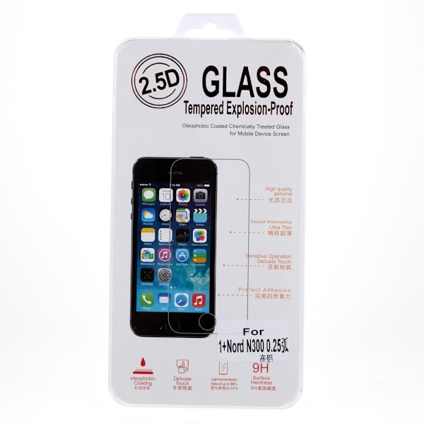 0.3mm härdat glas OnePlus Nord N300 skärmskydd Transparent