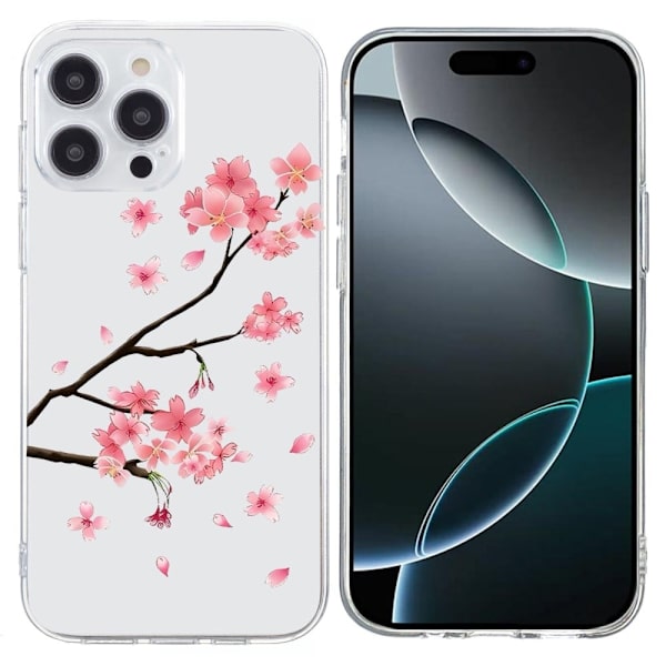 Vibe iPhone 16 Pro skal - Plommonblomma Rosa