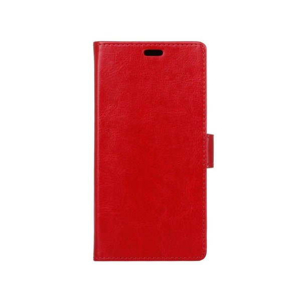 Edwardson Alcatel Pixi 4 (5) 3G Joustava Nahkakotelo Lompakko - Red