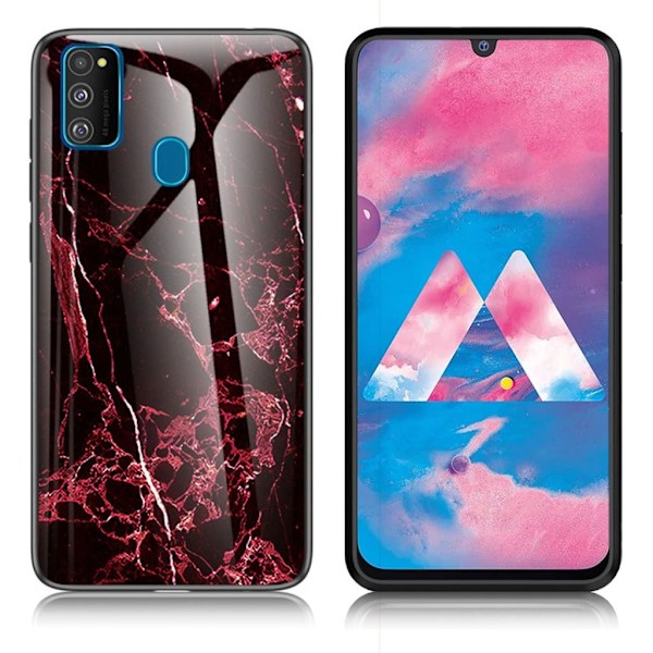 Fantasy Marmor Samsung Galaxy M30s skal - Röd Röd