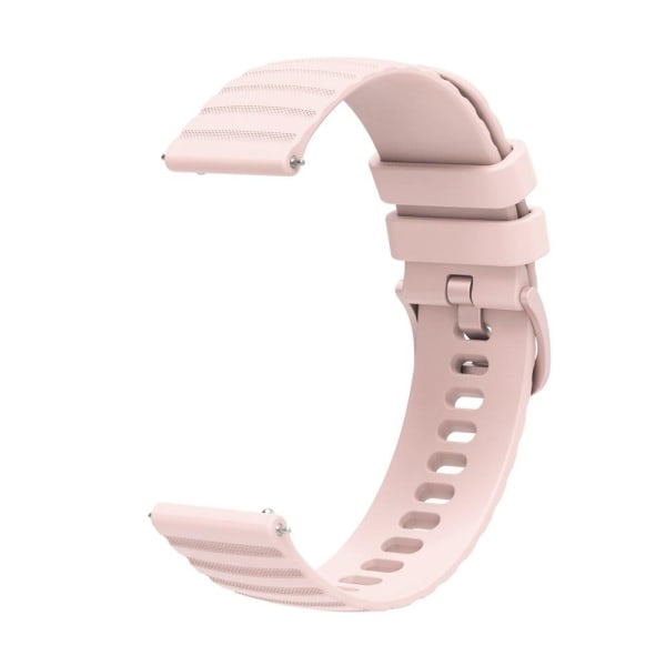 20 mm universal klockarmband i silikon med korniga prickar - Rosa Ros Rosa