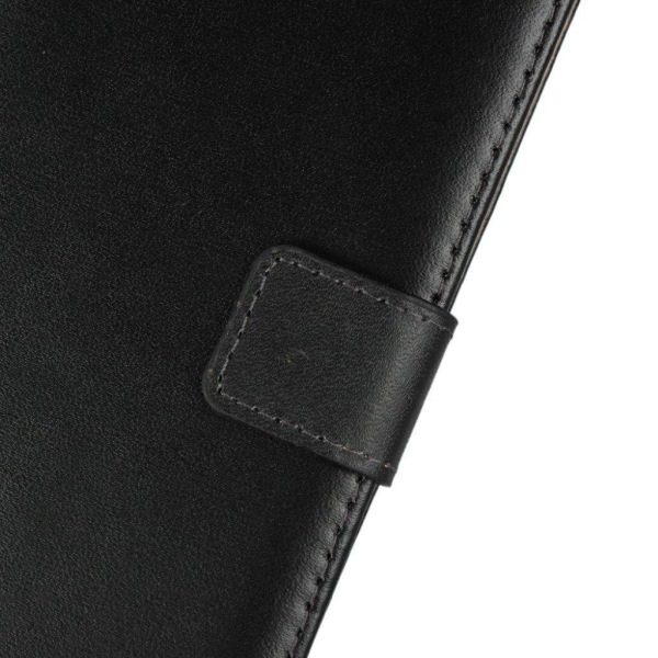 Huawei P20 Lite / Nova 3e mobilfodral i delade läder plånbok stå Svart