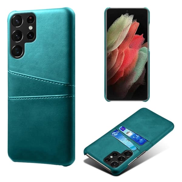 Dual Card Etui Samsung Galaxy S22 Ultra - Grøn Green