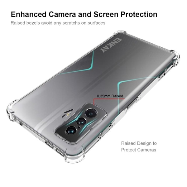 ENKAY klart faldsikkert etui til Xiaomi Poco F4 GT Transparent