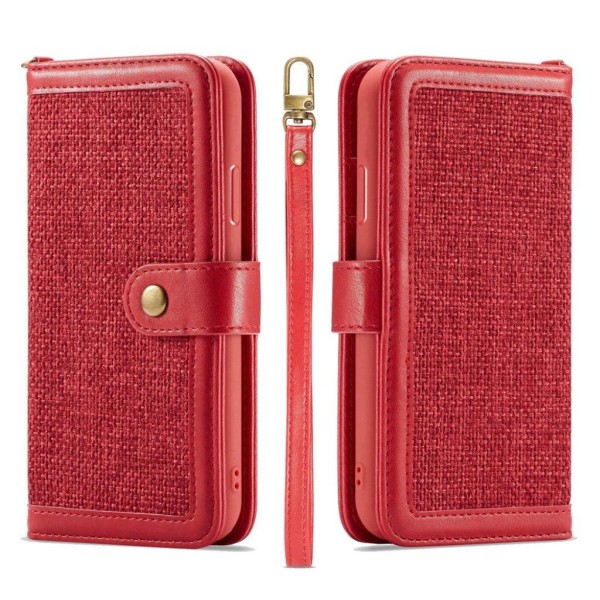 iPhone Xs Max detachable 2-in-1 leather flip case - Red Röd