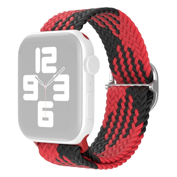 Apple Watch (41mm) nylonkellohihna - Musta / Punainen Red