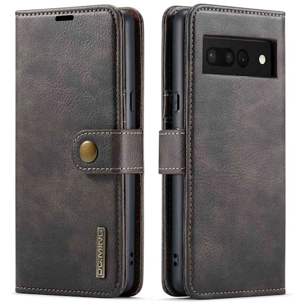 DG.Ming Google Pixel 7 Pro 2-in-1 Lommebok Etui - Grå Silver grey
