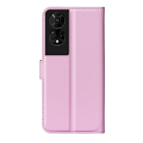 TCL 50 5G Case Litchi Texture stødsikkert Leather Wallet Phone Cover - Lyserød Pink