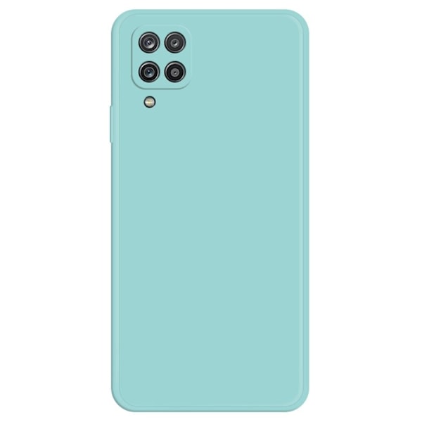 Avfasat gummerat droppskydd för Samsung Galaxy A12 5G - Cyan Grön
