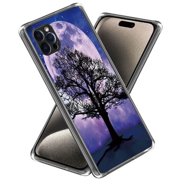 Deco iPhone 15 Pro Max deksel - Tre Og Måne Purple