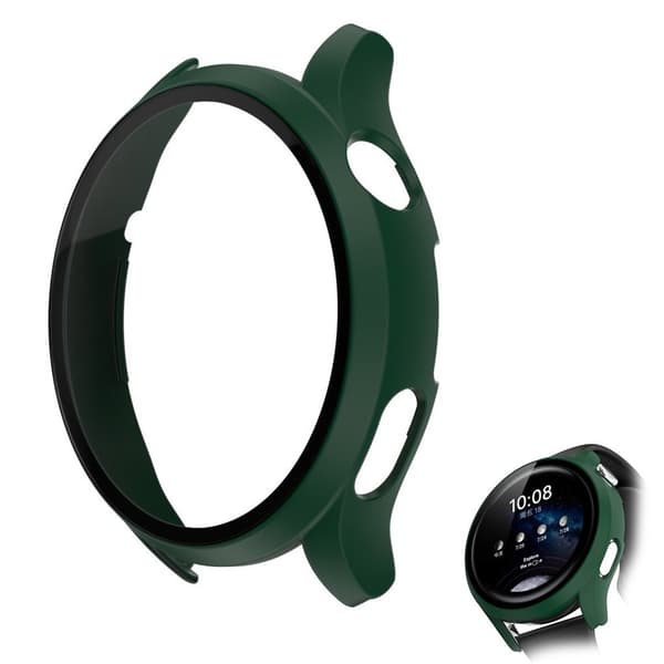 Matte cover + tempered glass screen protector for Huawei Watch 3 Pro - Green Grön