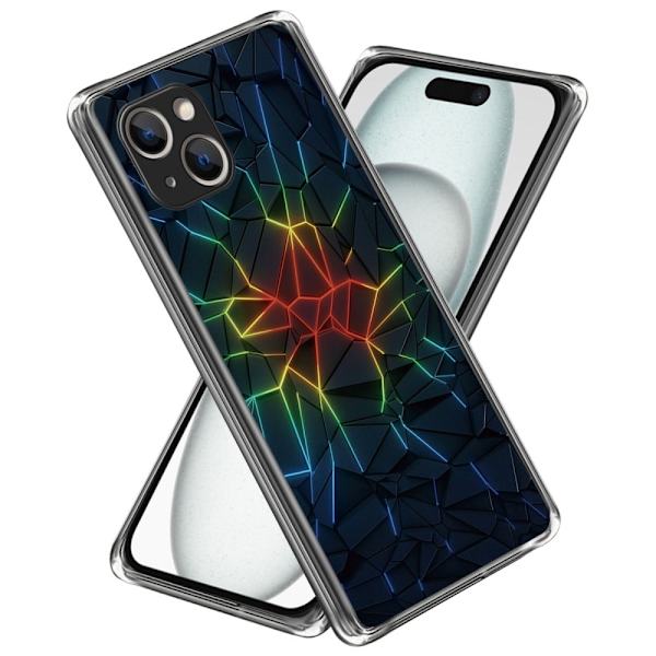 Deco iPhone 15 Plus cover - Geometri Blue