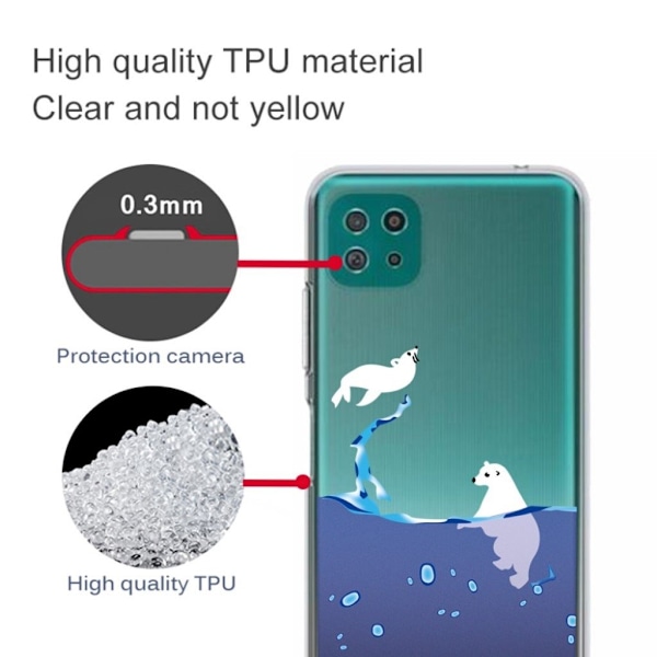 Deco Samsung Galaxy A22 5G skal - Isbjörn Blå