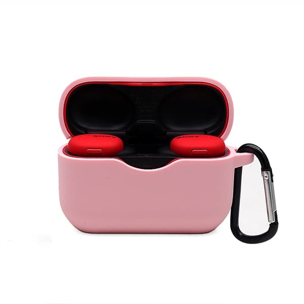 Sony WF-H800 silikoneetui med spænde - Lyserød Pink