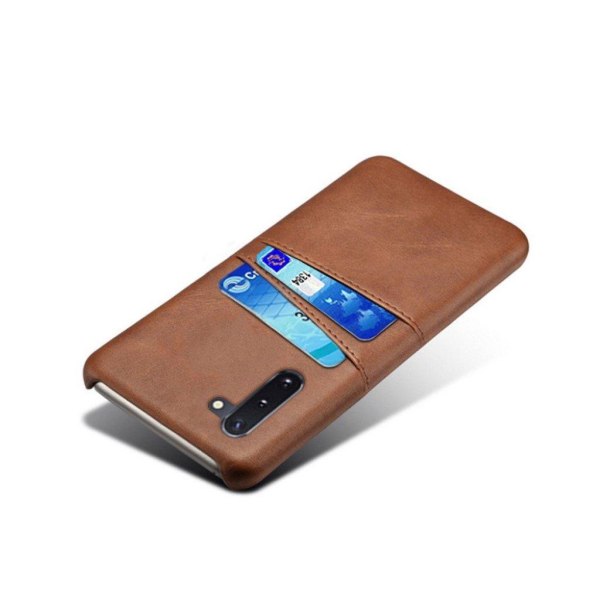 Dual Card Samsung Galaxy Note 10 cover - Brun Brown