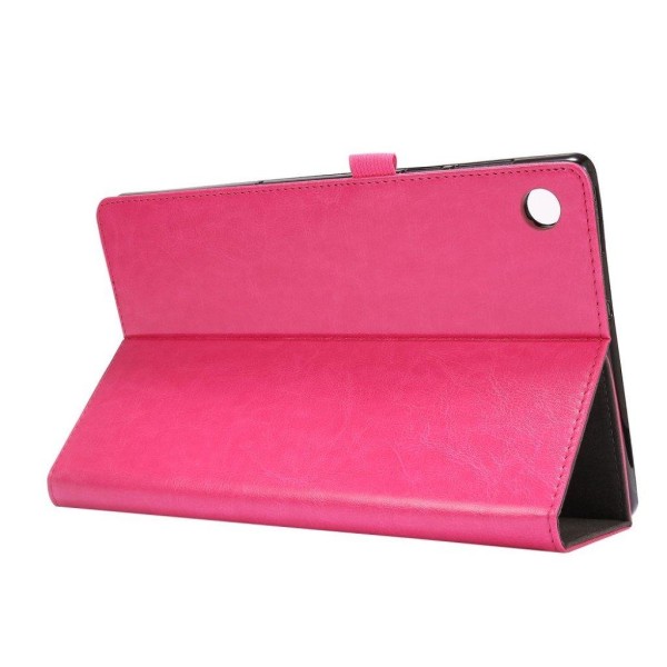 Crazy Horse Lenovo Tab M10 FHD Plus flipomslag i læder - Rose Pink
