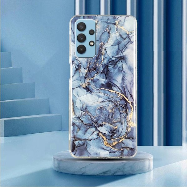 Marmormotiv Samsung Galaxy M32 5G / Samsung Galaxy A32 5G skal - Grå Silvergrå
