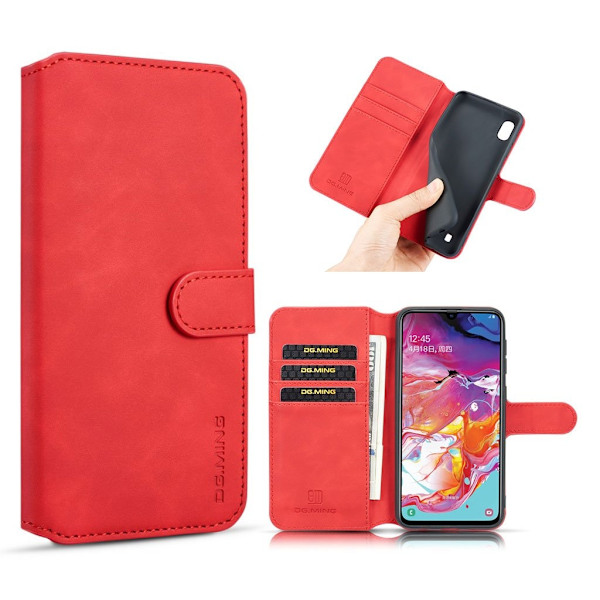 DG.MING Samsung Galaxy A10 Retro kotelot - Punainen Red