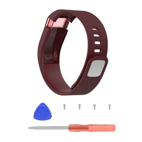 Joustava vaihtoranneke Fitbit Charge-kellolle - Viininpunainen Red