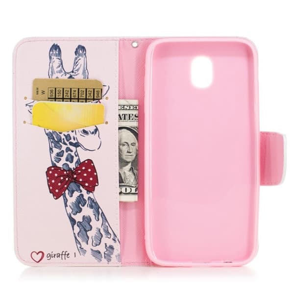 Samsung Galaxy J3 (2017) Etui med magnetlås – Søt giraff Multicolor