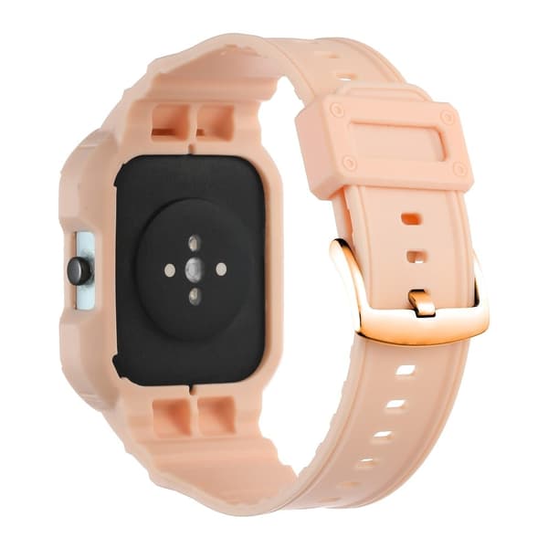 Amazfit GTS 4 / 3 / 2 / 1 silikonklokkerem med integrert deksel - Rosa Pink