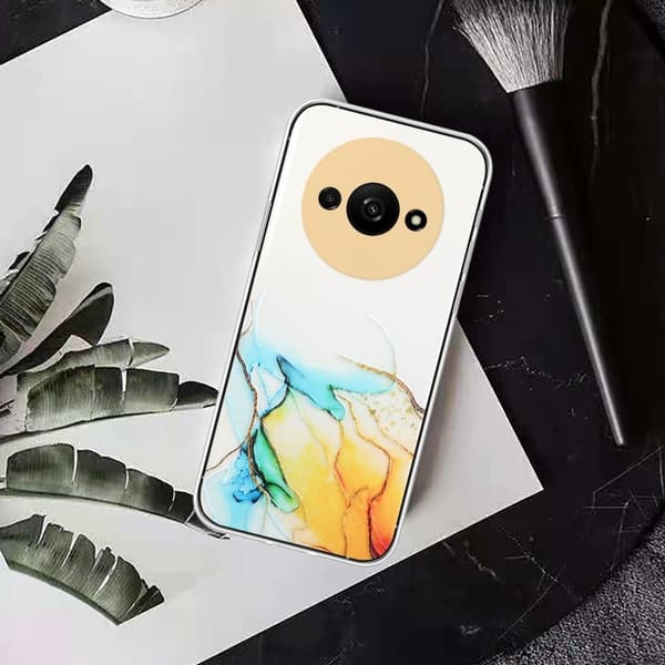 Marble design Xiaomi Redmi A3 cover - Gul Yellow