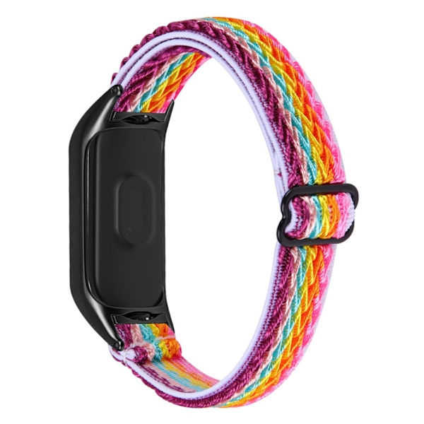 Xiaomi Mi Smart Band 6 / 5 elastinen nailon kellonhihna - Värikäs Multicolor