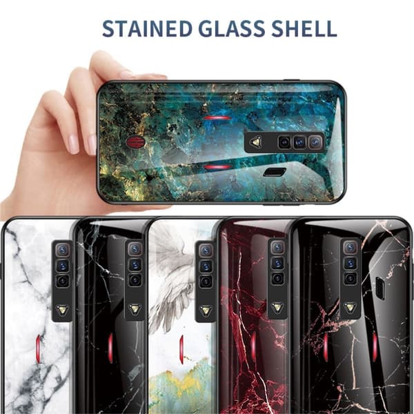 Fantasy Marble ZTE nubia Red Magic 7 deksel - Blodrød Marmor Red