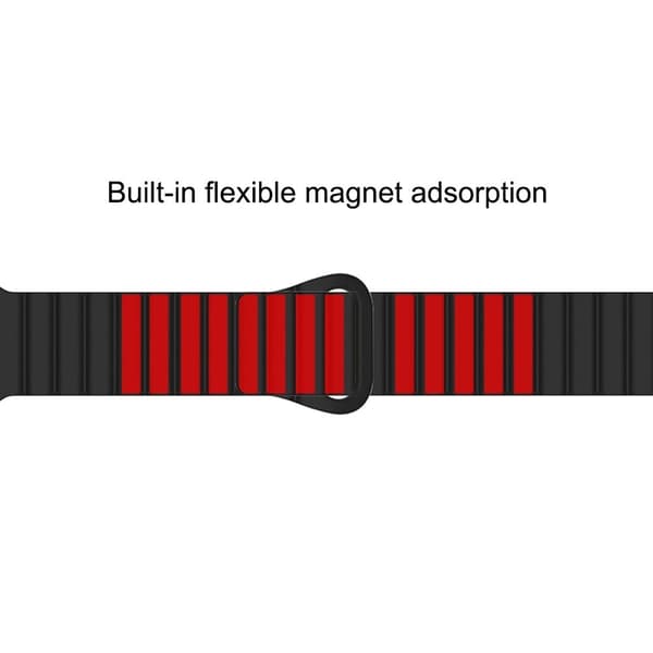 Apple Watch Series 8 (41 mm) klokkerem i silikon - Grå / Vinrød Red