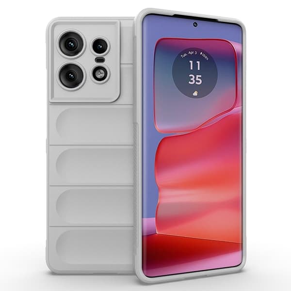 Blødt grebsformet Motorola Edge 50 Pro cover - Hvid White