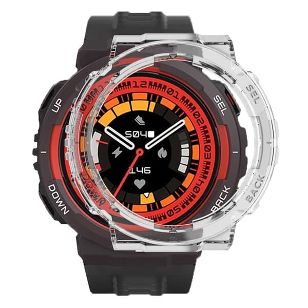 Huami Amazfit Active Edge A2212 bump resistant Frame Half Cover Smart Watch Bumper Case - Transparent Transparent