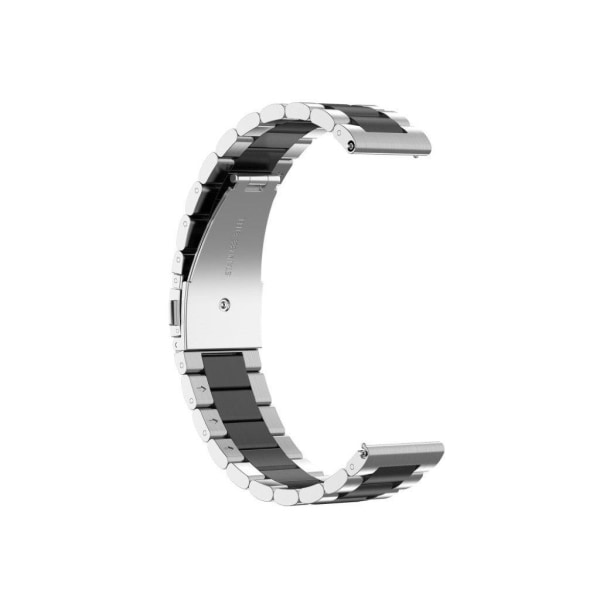 20mm universellt glänsande klockarmband i rostfritt stål - silve Silvergrå