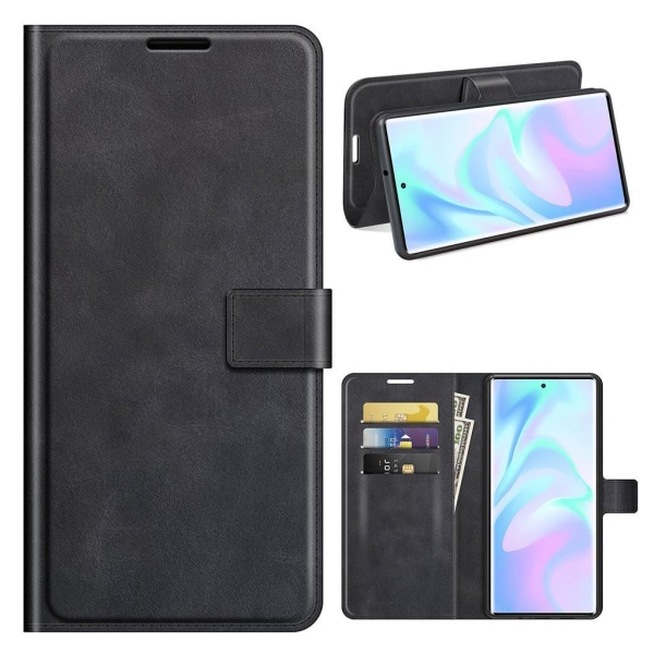 Wallet-style leather case for ZTE Axon 30 Ultra 5G - Black Black