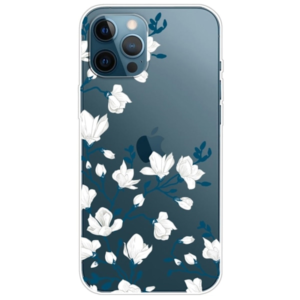 Deco iPhone 14 Pro Max deksel - Hvit Blomst White