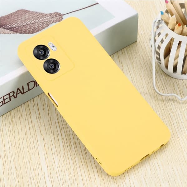 Matt flytende silikondeksel for OnePlus Nord N300 - Gul Yellow