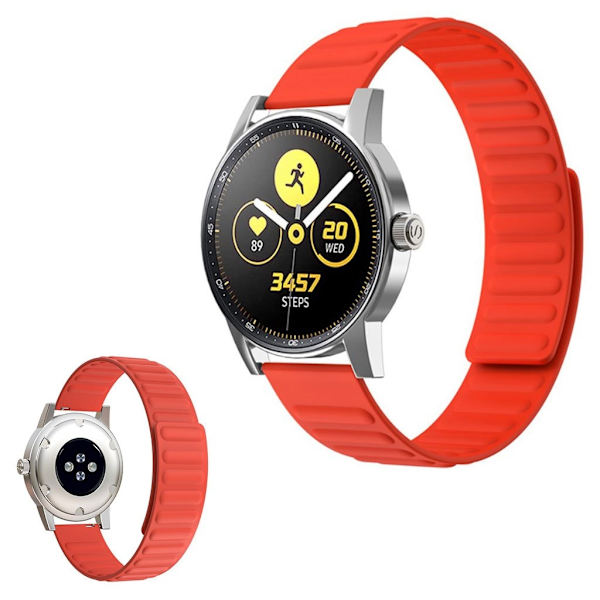 22mm Universal fleksibel silikone urrem - Mandarin Orange