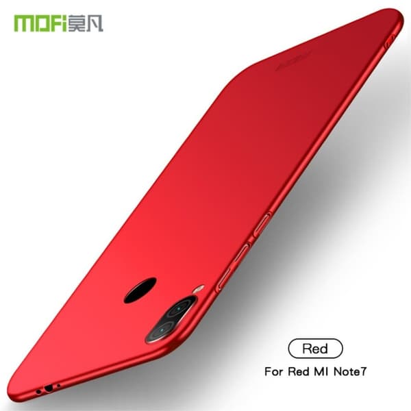 MOFI Xiaomi Redmi Note 7 / Xiaomi Redmi Note 7S / Xiaomi Redmi Note 7 Pro slim shield kotelot - Punainen Red