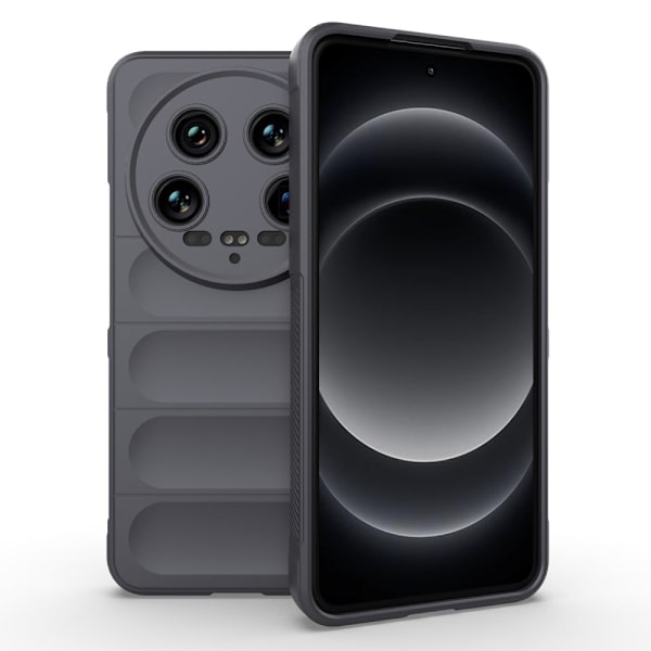 Mjukt greppformat Xiaomi 14 Ultra skal - Mörkgrå Silvergrå