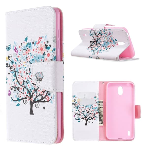 Wonderland Nokia 1.3 flip-etui - Blomstret Tre Multicolor