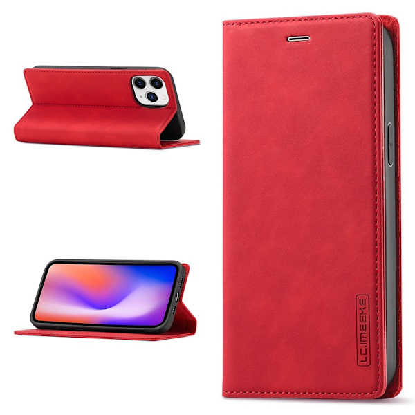 LC.IMEEKE iPhone 13 Pro flip etui - Rød Red