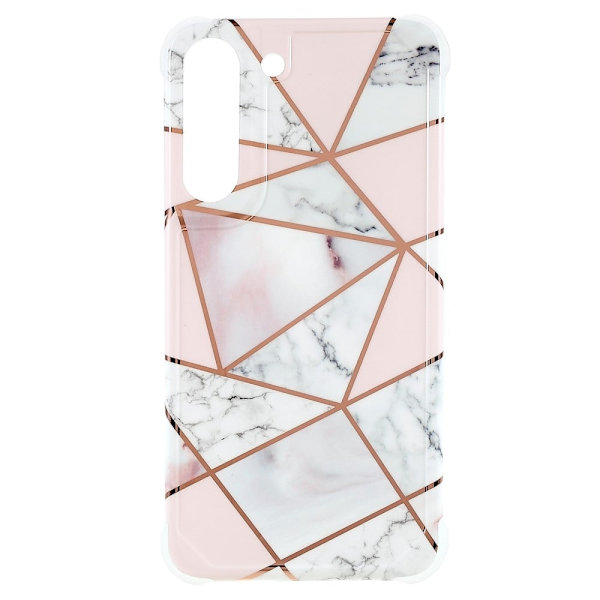 Marble Samsung Galaxy S22 Plus Etui - Lyserød / White Tile Multicolor