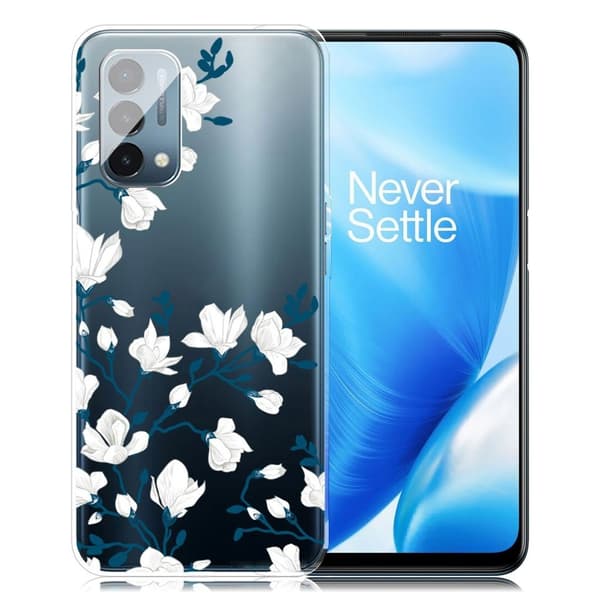 Deco OnePlus Nord N200 5G deksel - Hvite Blomster White