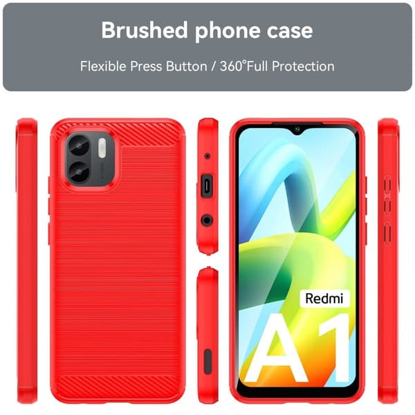 Carbon Flex Xiaomi Redmi A1 skal - Röd Röd