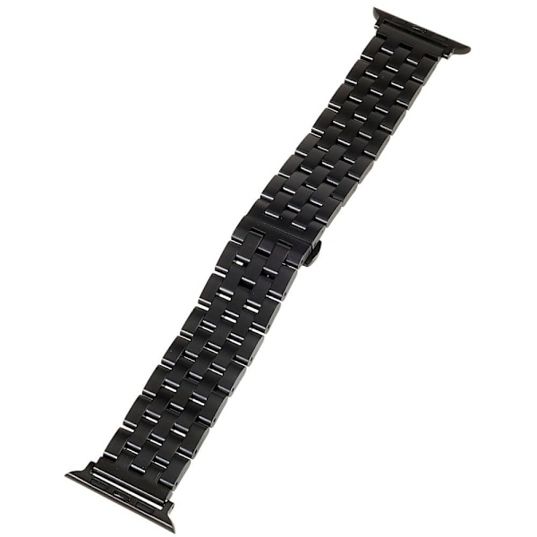 Klockarmband i rostfritt stål med 5 pärlor för Apple Watch Series 8 (41mm) - Svart Svart